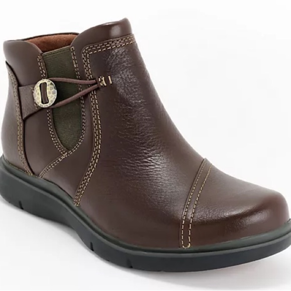 Clarks Artisan Leather Ankle Boots 11 Wide - Dark Brown